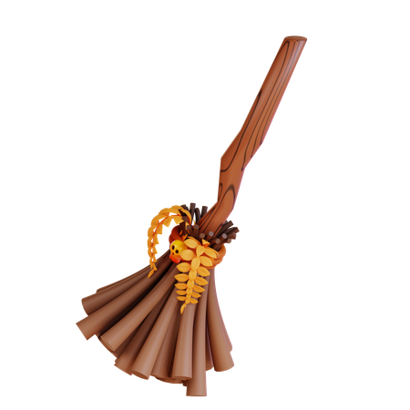 Witch Broom  3D Icon