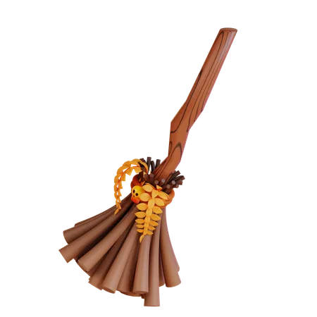 Witch Broom  3D Icon