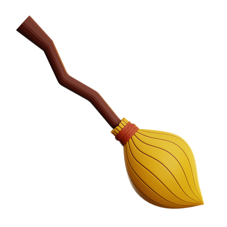 Witch Broom  3D Icon