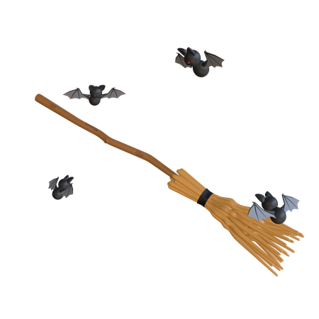 Witch Broom  3D Icon