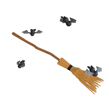 Witch Broom  3D Icon