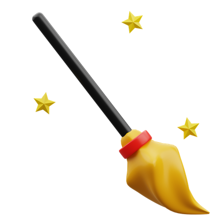 Witch Broom  3D Icon