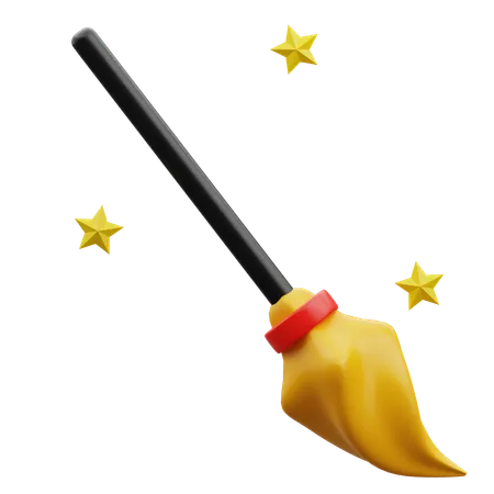 Witch Broom  3D Icon