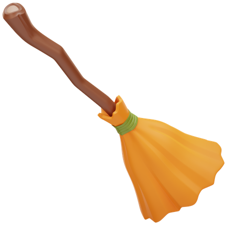 Witch Broom  3D Icon