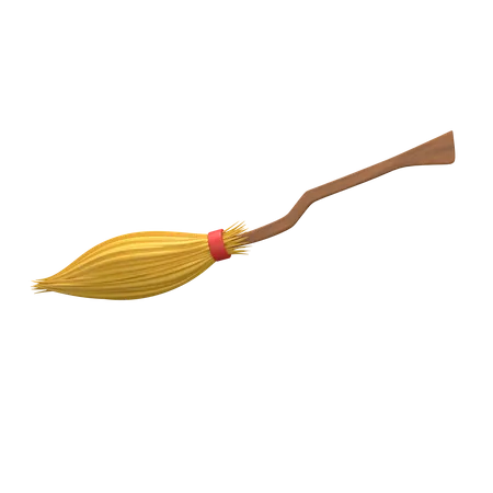 Witch Broom 3 D Illustration 3D Icon