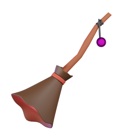 Witch Broom  3D Icon