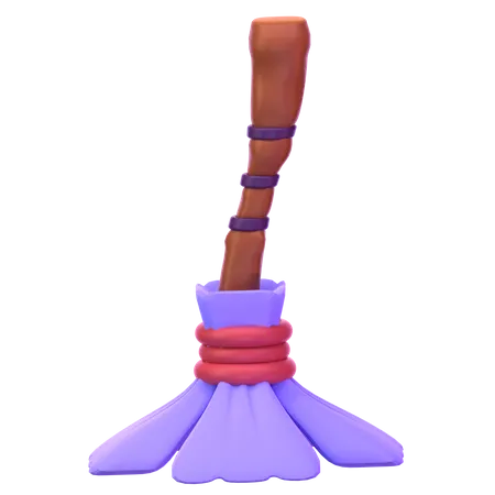 Witch Broom  3D Icon