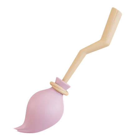 3 D Witch Broom Illustration 3D Icon