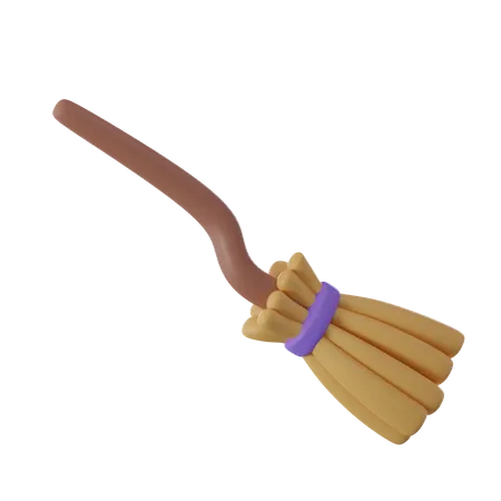 Witches Broom 3 D Icon 3D Icon