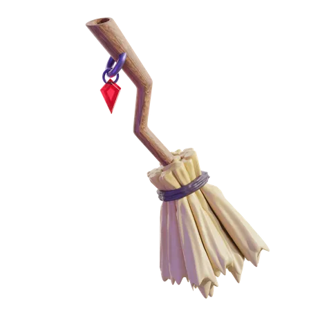 Witch Broom  3D Icon