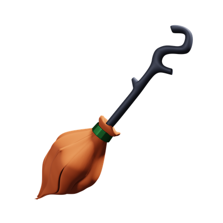 Witch Broomstick  3D Icon