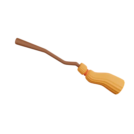 Witch Broomstick  3D Icon