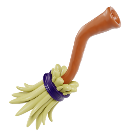 Witch Broomstick  3D Icon