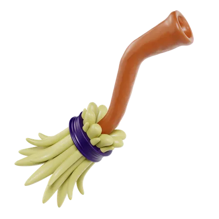 Witch Broomstick  3D Icon