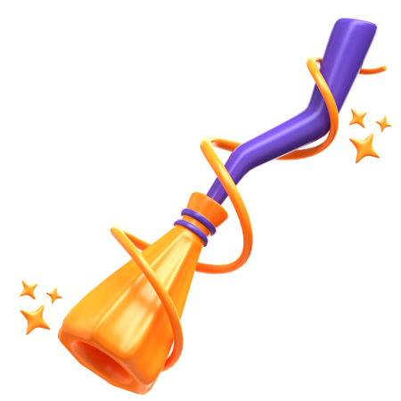 Witch Broomstick  3D Icon