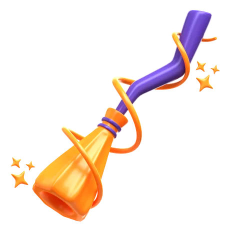 Witch Broomstick  3D Icon