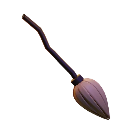 Witch Broomstick  3D Icon