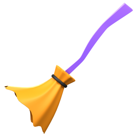 Witch Broomstick  3D Icon