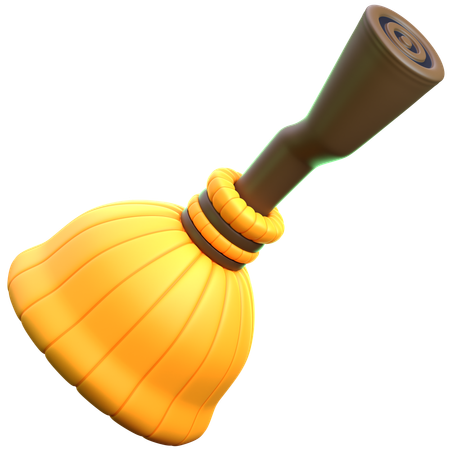 Witch Broomstick  3D Icon