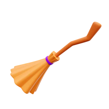 Witch Broomstick  3D Icon