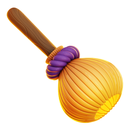 Witch Broomstick  3D Icon