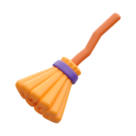 Witch Broomstick  3D Icon