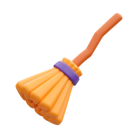 Witch Broomstick  3D Icon