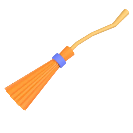 Witch Broomstick 3 D Illustrations 3D Icon
