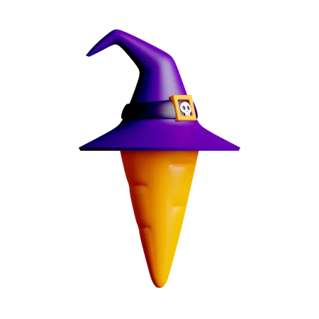 Witch Carrot  3D Icon