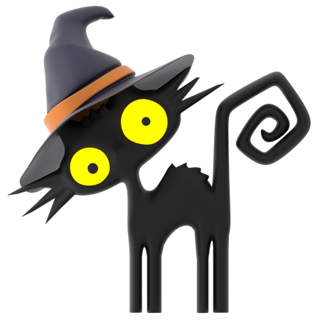 Witch Cat  3D Icon