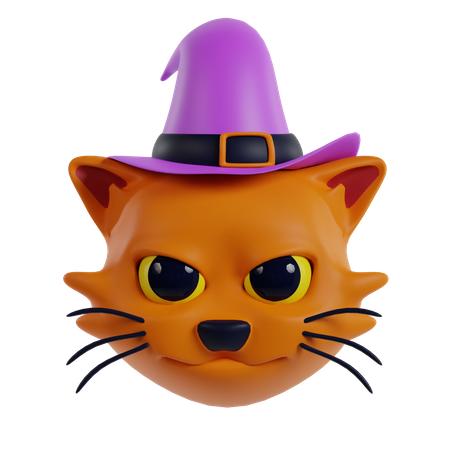 Witch Cat  3D Icon