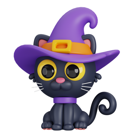 Witch Cat  3D Icon