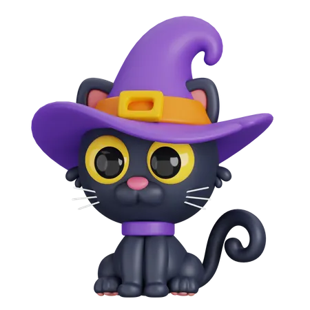 Witch Cat  3D Icon