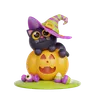 Witch Cat In Pumpkin