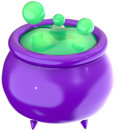 Witch Cauldron  3D Icon