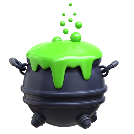 Witch Cauldron  3D Icon