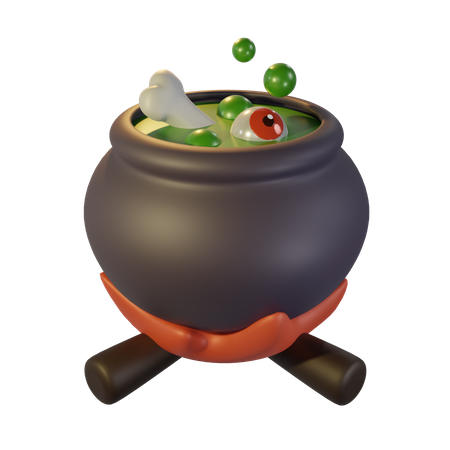 Witch Cauldron  3D Icon