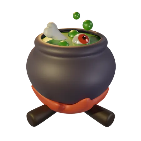 Witch Cauldron  3D Icon