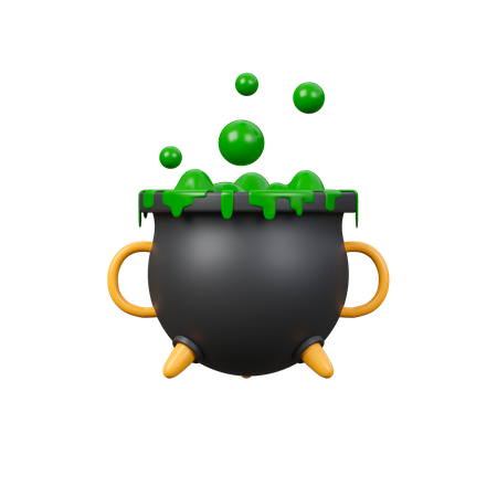 Witch Cauldron  3D Icon