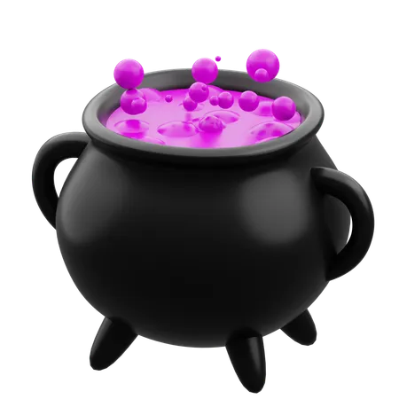 Witch Cauldron  3D Icon