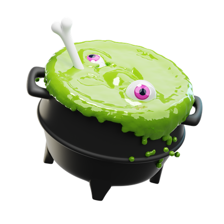 Witch Cauldron  3D Icon