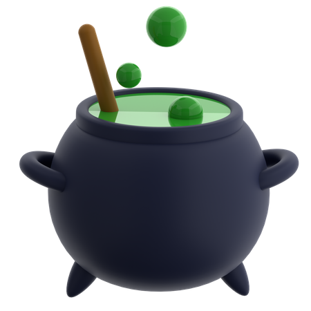 Witch Cauldron  3D Icon