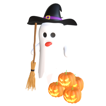 Witch Ghost  3D Icon