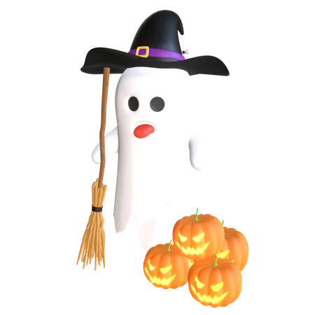 Witch Ghost  3D Icon