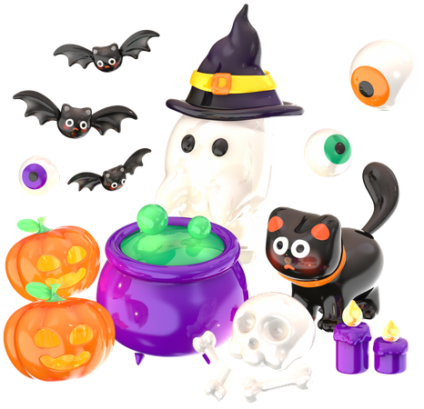 Witch Ghost  Scene  3D Icon