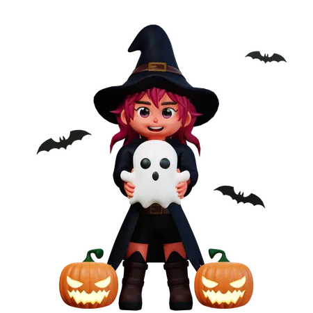 3 D Character Halloween Wizard Pack 3D Illustration