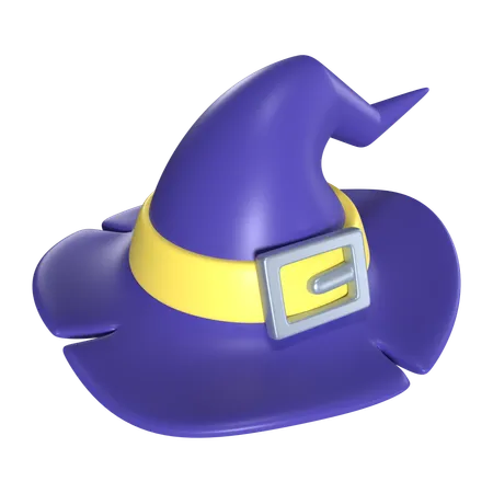 This Is Witch Hat 3 D Render Illustration Icon It Comes As A High Resolution PNG File Isolated On A Transparent Background The Available 3 D Model File Formats Include BLEND OBJ FBX And GLTF 3D Icon