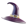 3d halloween witch cap logo