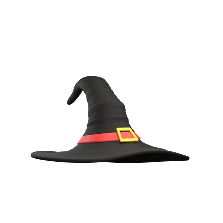 Witch Hat Witch Broom 3 D Illustration 3D Icon