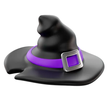 3 D Rendering Of Halloween Witch Hat Icon 3D Icon